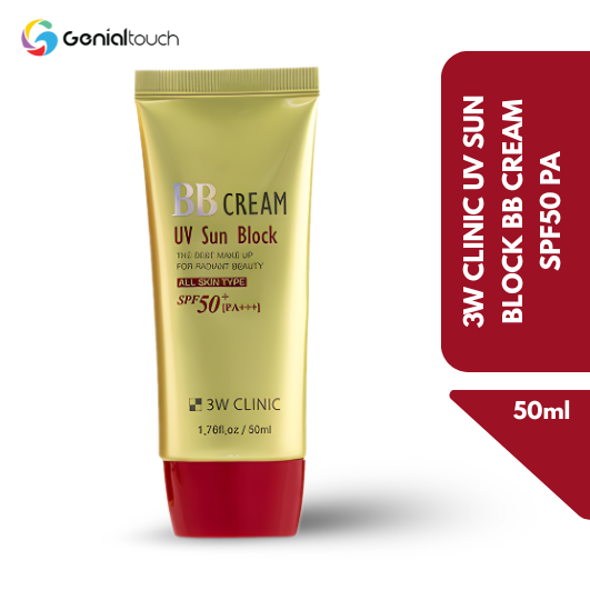 3W CLINIC UV SUN BLOCK BB CREAM SPF50 PA - 50ml